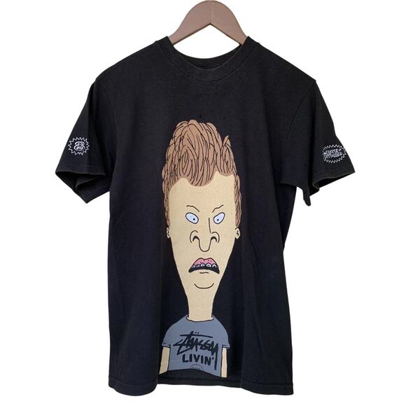 (L)‎ $800 Stussy x MTV Beavis and Butthead Shirt RARE - Picture 1 of 6